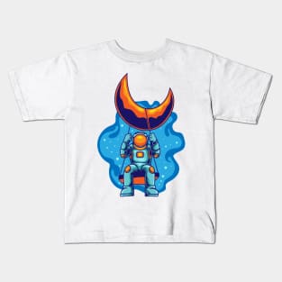 Astronaut Playing Swim In Space Kids T-Shirt